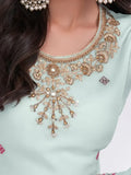Capricious Sky Blue Thread Embroidery Georgette Sharara Suit