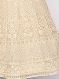 Glamorous Off-White Sequins Embroidery Net Monochrome Lehenga Choli