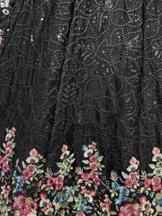 Alluring Black Sequins Chinon Sangeet Wear Lehenga Choli With Dupatta - Ethnic Plus In