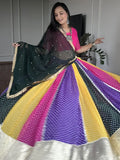 Alluring Multi Color Georgette Navratri Wear Lehenga Choli With Dupatta - Ethnic Plus In