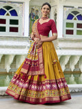 Alluring Mustard Yellow Patola Printed Silk Lehenga Choli With Dupatta - Ethnic Plus In