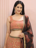 Alluring Pink Georgette Sequins Event Wear Lehenga Choli - Ethnic Plus In