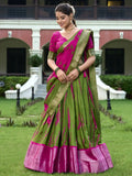 Alluring Pink Shibori Print Silk Traditional Lehenga Choli With Dupatta - Ethnic Plus In