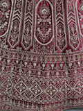 Alluring Red Dori Work Velvet Bridal Lehenga Choli With Double Dupatta - Ethnic Plus In