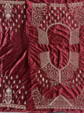 Alluring Red Dori Work Velvet Bridal Lehenga Choli With Double Dupatta - Ethnic Plus In