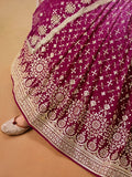 Alluring Rose Pink Zari Work Sangeet Wear Lehenga Choli - Ethnic Plus In