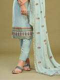 Gorgeous Sky-Blue Multi-Thread Work Georgette Festival Wear Pant Suit