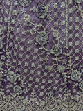 Amazing Lavender Embroidered Net Bridesmaid Lehenga Choli - Ethnic Plus In