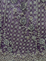 Amazing Lavender Embroidered Net Bridesmaid Lehenga Choli - Ethnic Plus In