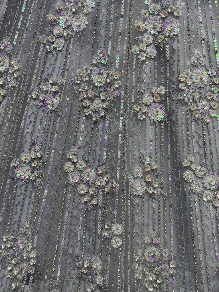 Astonishing Grey Sequins Net Engagement Wear Lehenga Choli - Ethnic Plus In