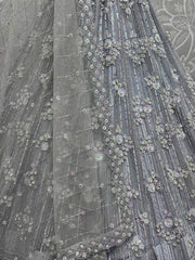 Astonishing Grey Sequins Net Engagement Wear Lehenga Choli - Ethnic Plus In