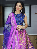Astonishing Purple Printed Art Silk Event Wear Lehenga Choli - Ethnic Plus In