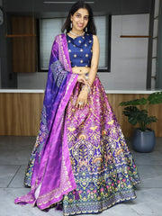 Astonishing Purple Printed Art Silk Event Wear Lehenga Choli - Ethnic Plus In