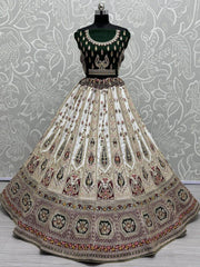 Astonishing White Color Silk Bridal Lehenga Choli With Dupatta - Ethnic Plus In