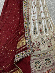 Astonishing White Color Silk Bridal Lehenga Choli With Dupatta - Ethnic Plus In