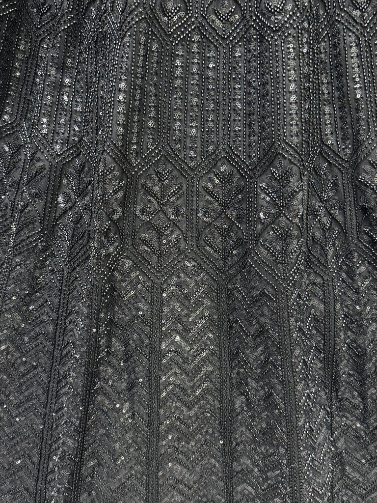 Attractive Black Embroidered Net Monochrome Lehenga With Blouse - Ethnic Plus In