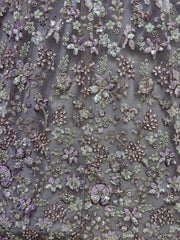 Attractive Lavender Zircon Work Net Bridesmaid Lehenga Choli - Ethnic Plus In