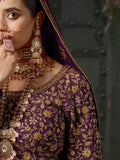 Attractive Purple Jarkan Work Georgette Wedding Wear Lehenga Choli - Ethnic Plus In
