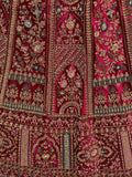 Awesome Hot Pink Sequins Velvet Bridal Lehenga Choli With Double Dupatta - Ethnic Plus In