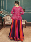 Awesome Multi Color Mirror Work Rayon Lehenga Choli With Jacket - Ethnic Plus In