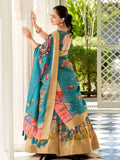 Beauteous Yellow Kalamkari Print Dola Silk Event Wear Lehenga Choli - Ethnic Plus In