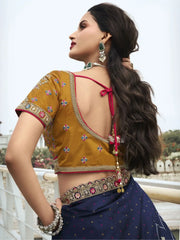 Beautiful Green Embroidered Silk Wedding Lehenga Choli With Dupatta - Ethnic Plus In