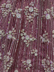 Beautiful Lilac Sequins Net Designer Lehenga Choli With Dupatta - Ethnic Plus In