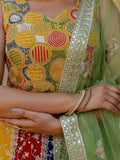 Beautiful Multi Color Georgette Sequins Sangeet Wear Lehenga Choli - Ethnic Plus In