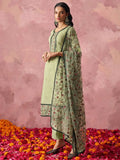 Beautiful Pastel Green Georgette Thread Embroidered Straight Suit - Ethnic Plus In