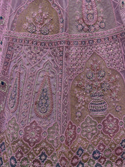 Beautiful Purple Multi - Thread Work Net Designer Lehenga Choli - Ethnic Plus In