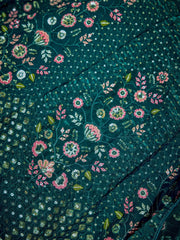 Beautiful Teal Green Sequins Net Wedding Lehenga Choli With Dupatta - Ethnic Plus In