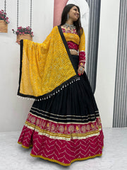 Alluring Black Sequins Embroidered Navratri Wear Lehenga Choli