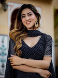Captivating Black Laheriya Print Georgette Wedding Lehenga Choli