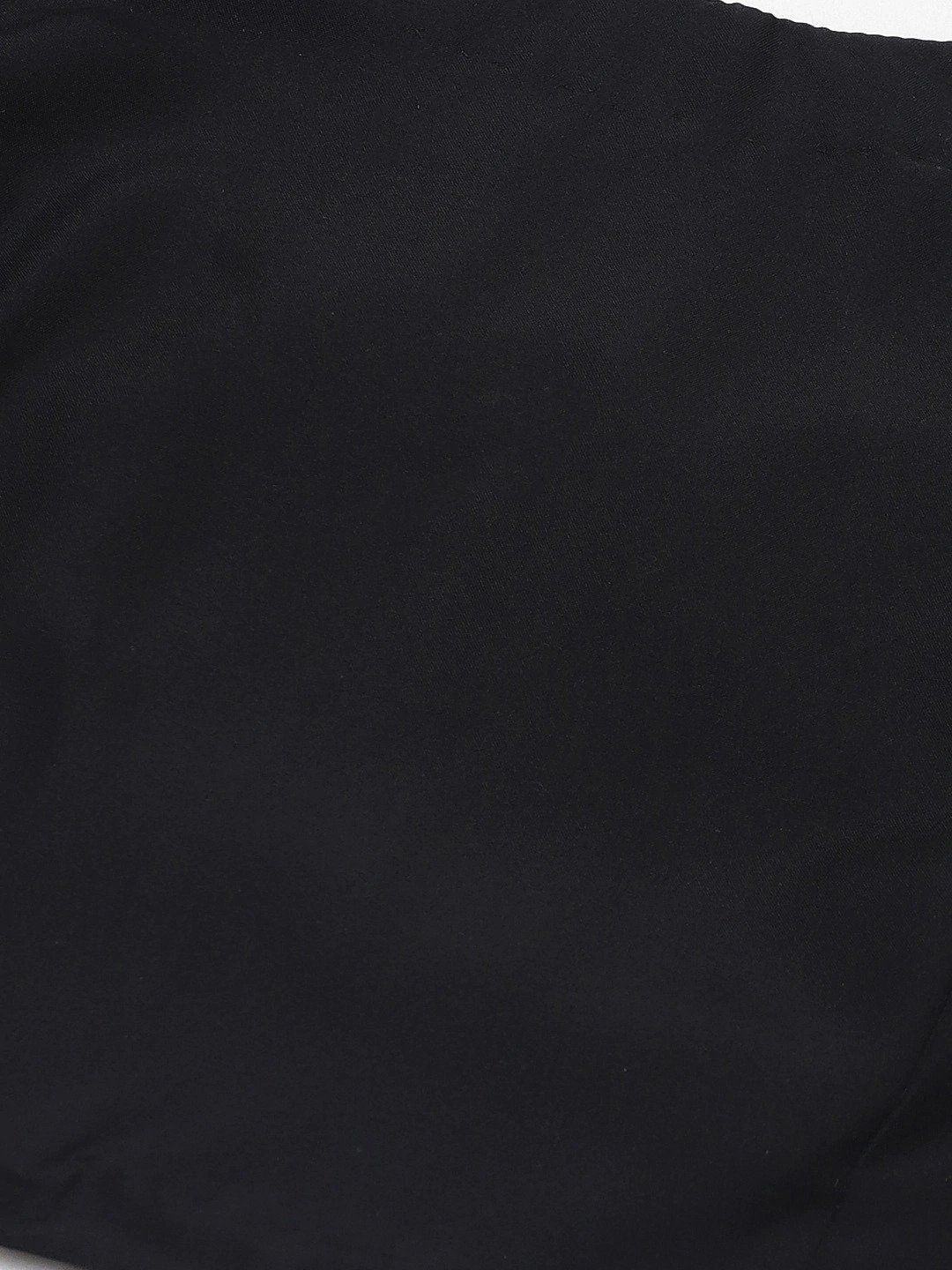 Black & White Solid Semi-Stitched Myntra Lehenga & Unstitched Blouse with Dupatta