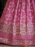 Bold Pink Silk Engagement Wear Lehenga Choli With Dupatta - Ethnic Plus In