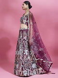 Breathtaking Wine Sequins Soft Net Function Wear Lehenga Choli - Ethnic Plus In