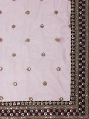 Burgundy Semi-Stitched Myntra Lehenga & Unstitched Blouse with Dupatta