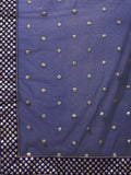 Navy Blue Embroidered Semi-Stitched Myntra Lehenga & Unstitched Blouse with Dupatta