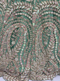 Charming Green Net Sequins Bridesmaids Lehenga Choli - Ethnic Plus In