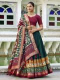 Charming Green Patola Printed Silk Festival Wear Lehenga Choli - Ethnic Plus In