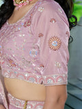 Charming Lavender Embroidered Silk Bridesmaid Lehenga Choli - Ethnic Plus In