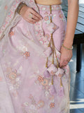 Charming Lavender Embroidered Silk Bridesmaid Lehenga Choli - Ethnic Plus In