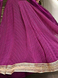 Charming Purple Leheriya Printed Georgette Festival Wear Lehenga Choli - Ethnic Plus In