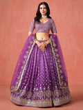 Charming Purple Sequins Work Wedding Wear Lehenga Choli - Ethnic Plus In