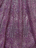 Charming Purple Zircon Work Net Bridesmaid Lehenga Choli With Dupatta - Ethnic Plus In