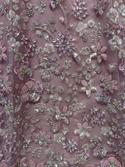 Charming Rose Pink Zari Embroidered Net Designer Lehenga Choli - Ethnic Plus In