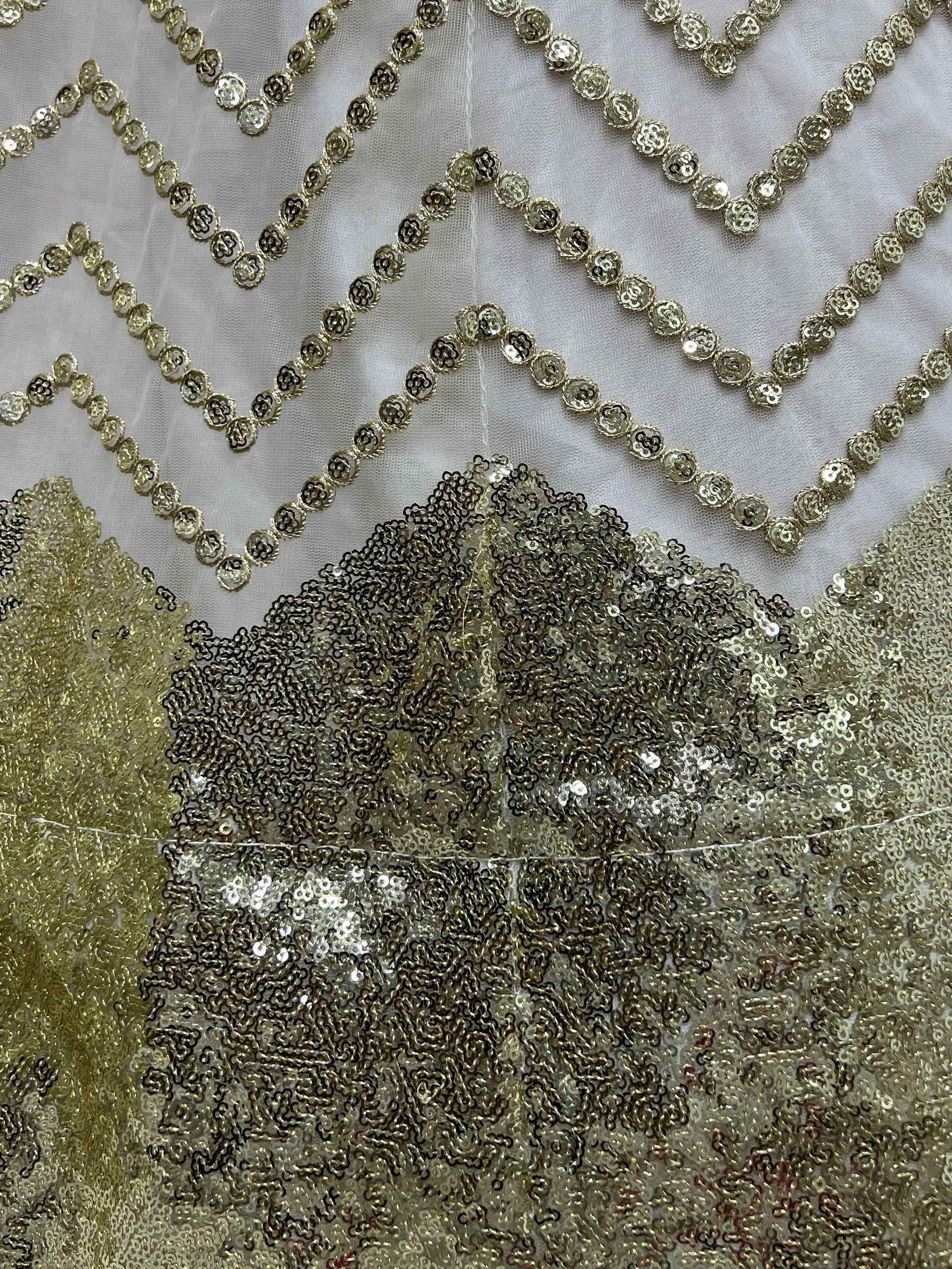 Charming White Sequins Net Designer Lehenga Choli With Dupatta - Ethnic Plus In