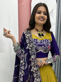Classy Mustard Yellow Cotton Festival Wear Lehenga Choli - Ethnic Plus In