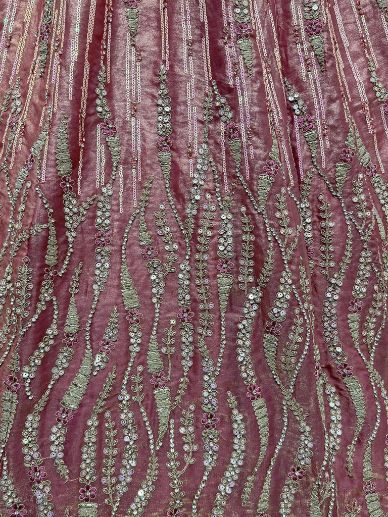 Dazzling Mauve Sequins Work Silk Event Wear Lehenga Choli With Dupatta - Ethnic Plus In