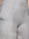 Captivating White Floral Printed Muslin Silk Office Wear Co-Ord Set